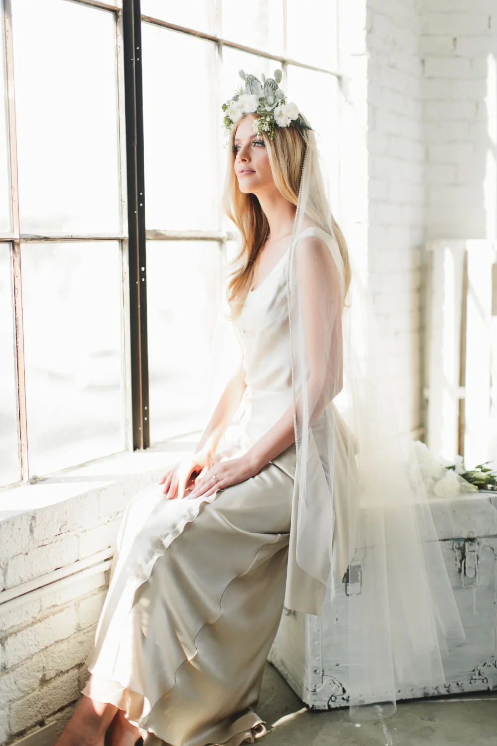 Crystal Juliet Cap Veil #1209