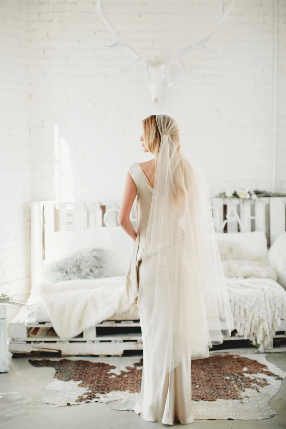 Crystal Juliet Cap Veil #1209