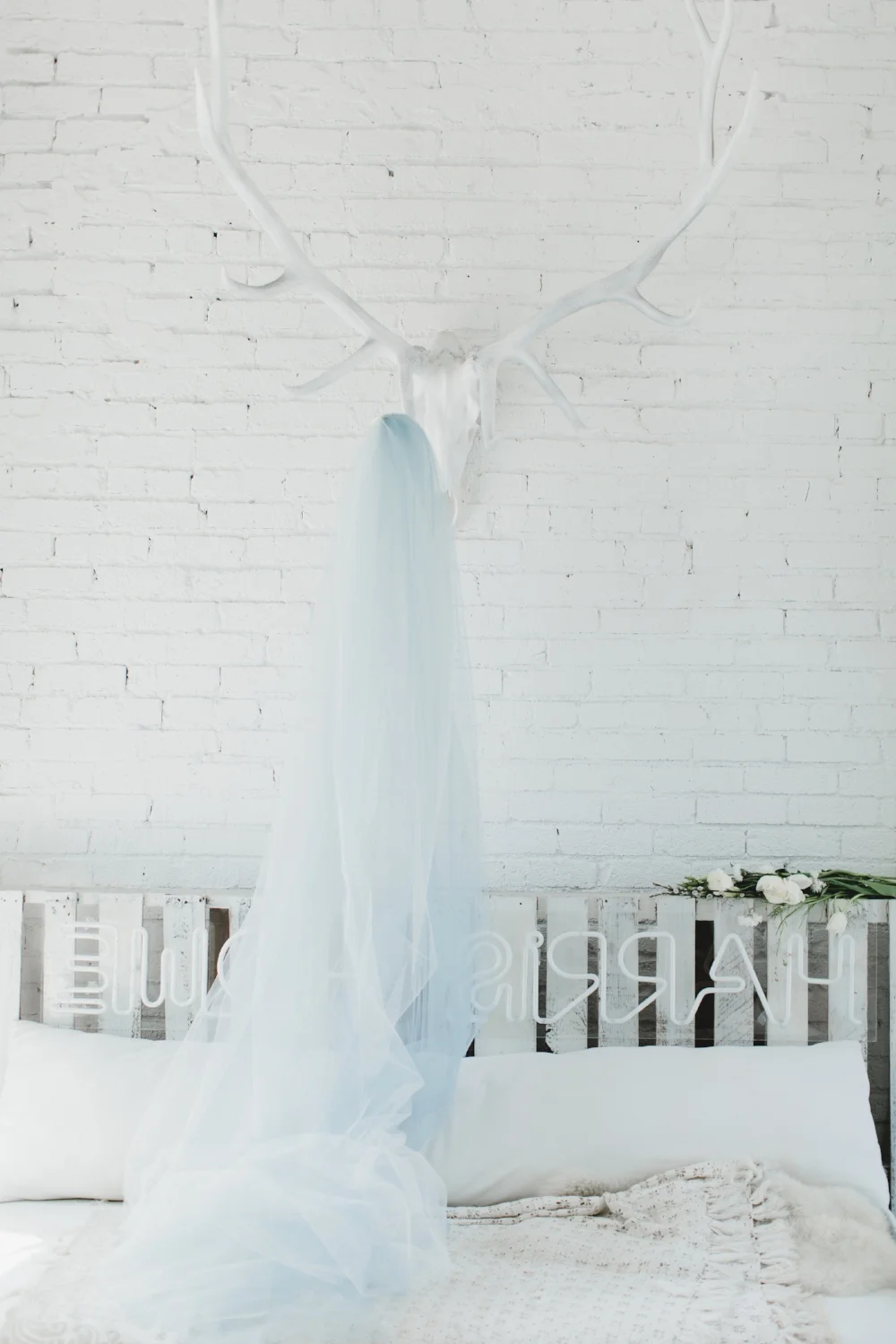 Little Something Blue Wedding Veil #0802
