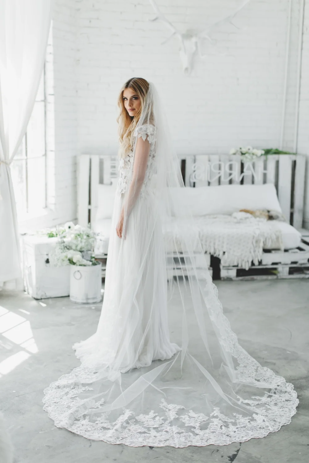 Cathedral Lace Bridal Wedding Veil #1609