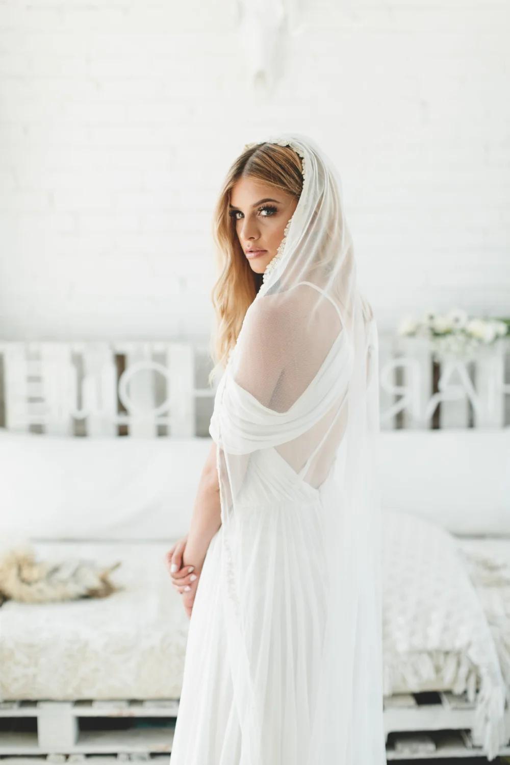 Lace Border English Net Bridal Veil #1715