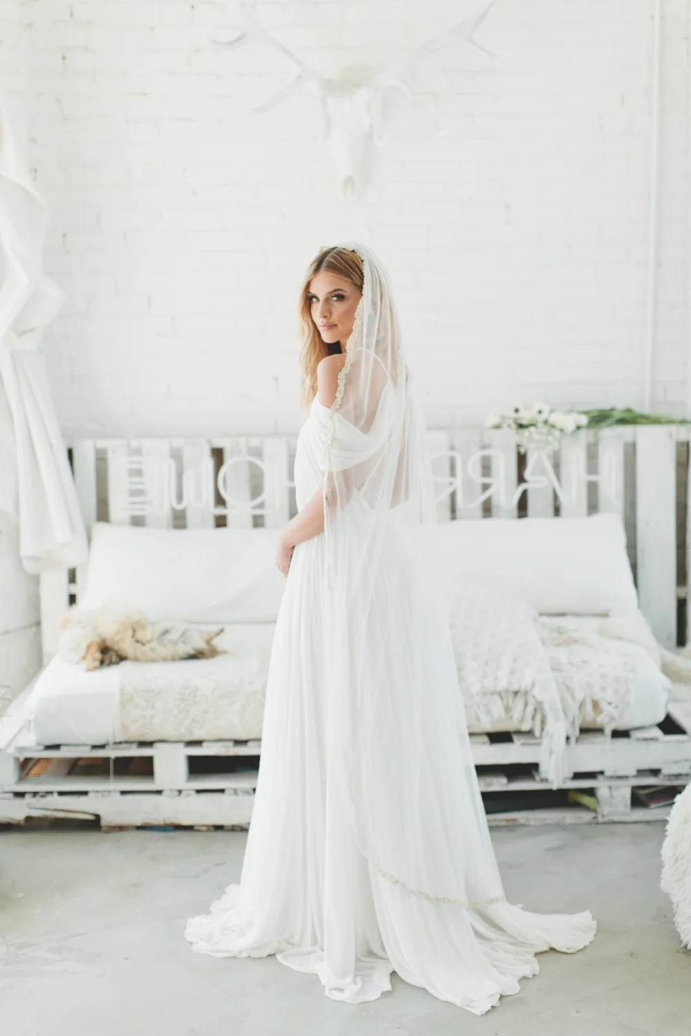 Lace Border English Net Bridal Veil, Style #1715