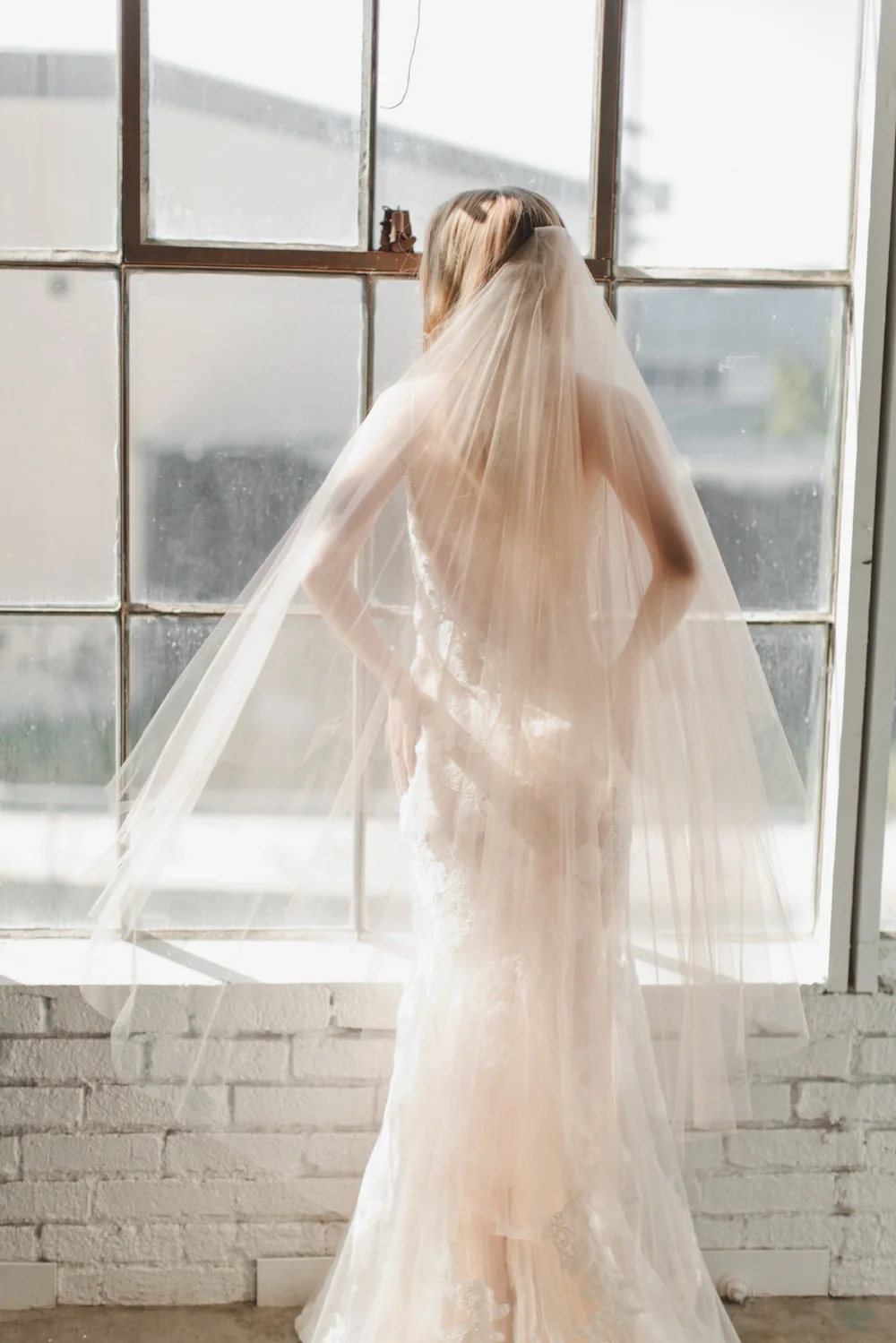 Double Double Layer Drop Wedding Veil #1701