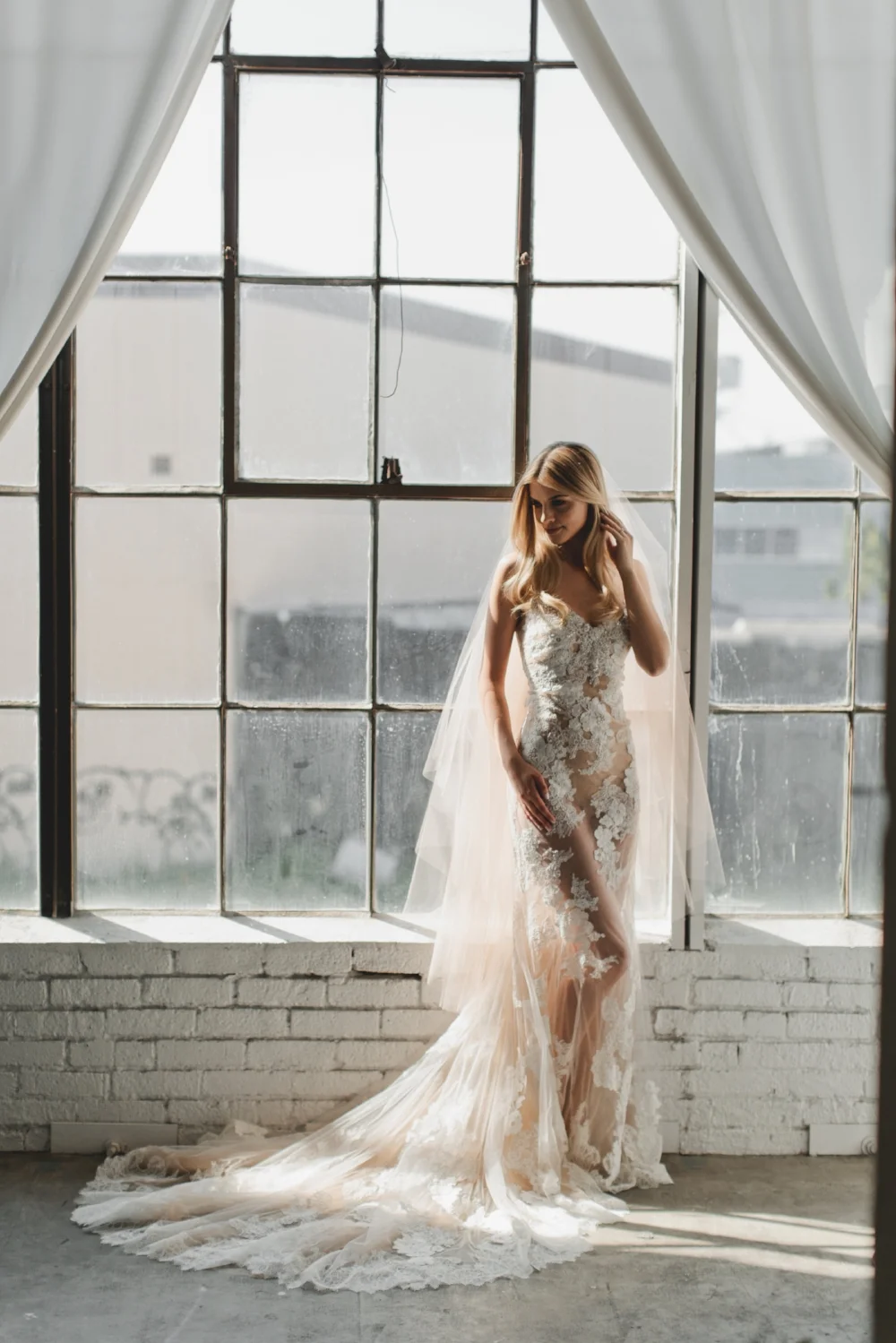 Double Double Layer Drop Wedding Veil #1701