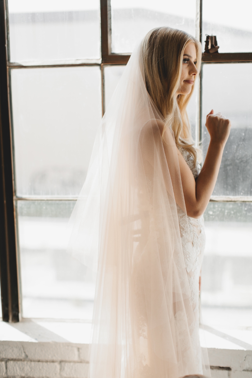 ACACIA  Bridal Veil with Long Blusher – Noon on the Moon