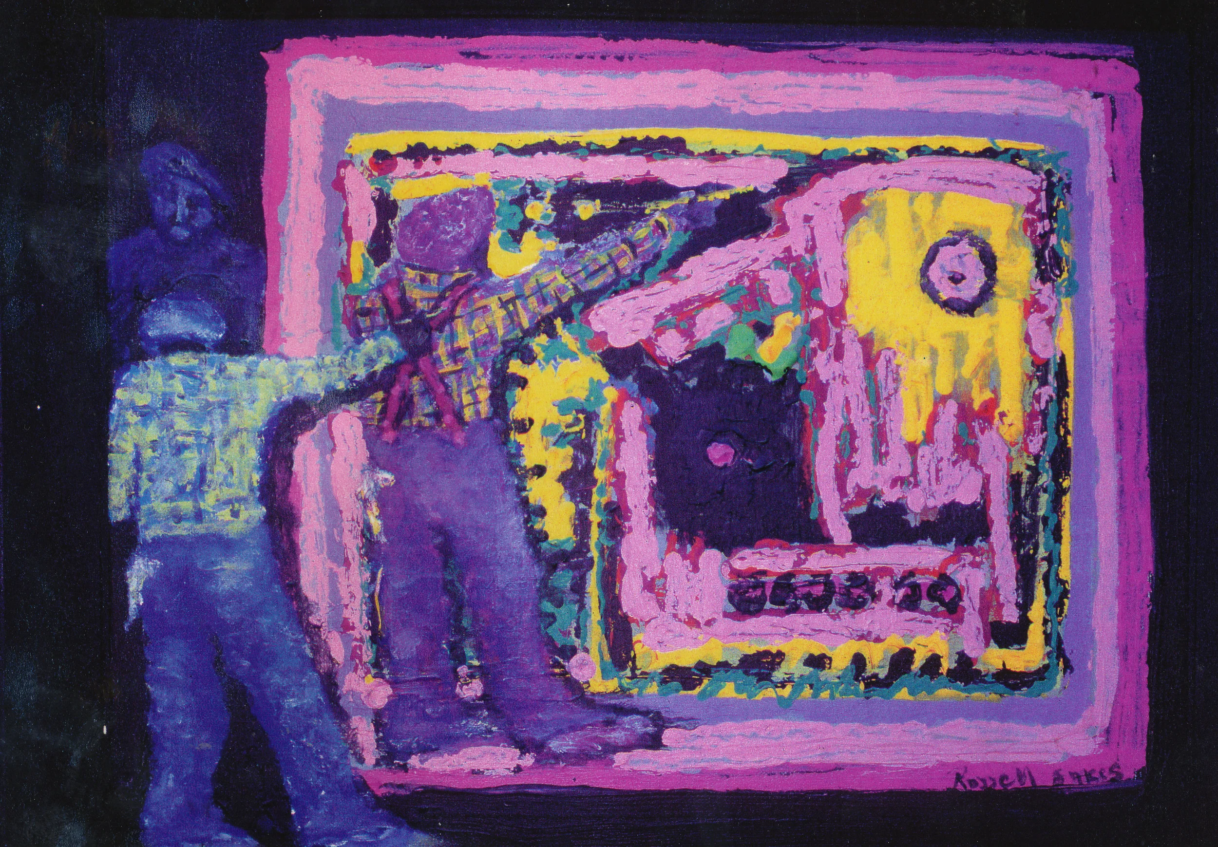 Watching a Painter Painting a painting in Silhouette 1990