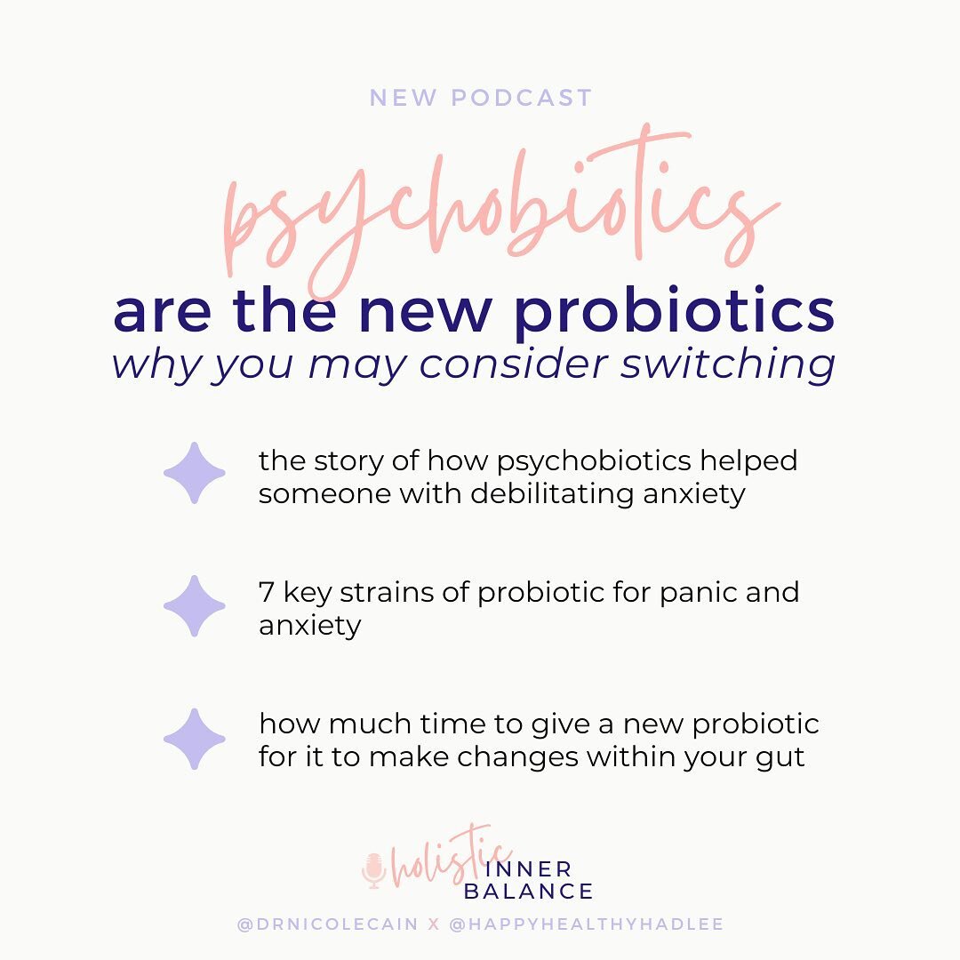 Psychobiotics are a specific kind of probiotic that offer an additional mental health solution that is effective, safe, and can be fast-acting. ⁠
⁠
Listen to the latest podcast on psychobiotics and learn more about my favorite one!⁠
⁠
🎧 LISTEN TO TH