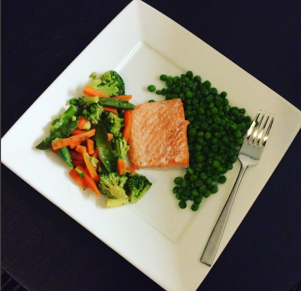A favorite dinner of mine – baked salmon with vegetables. #Yummy