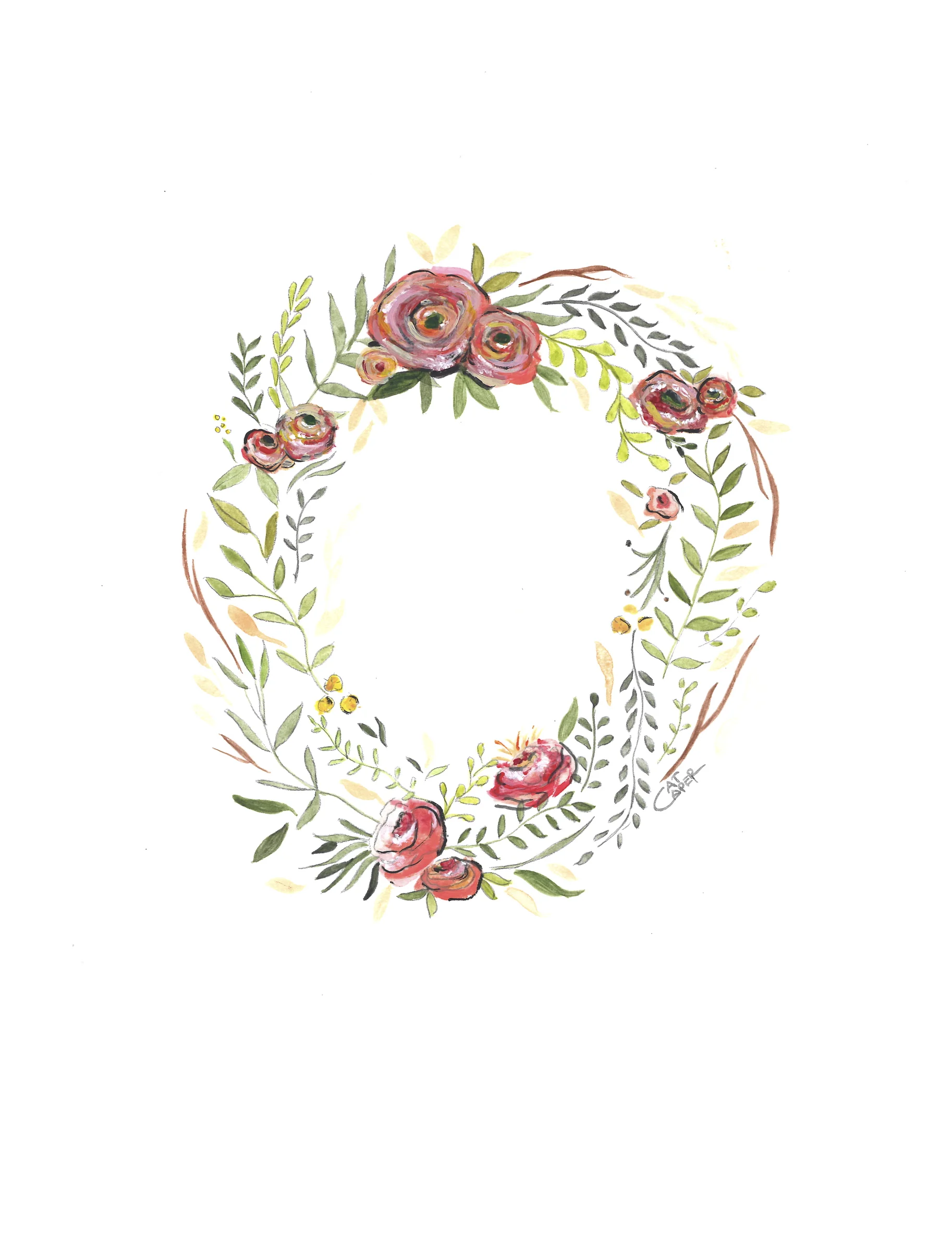  Floral wreath 
