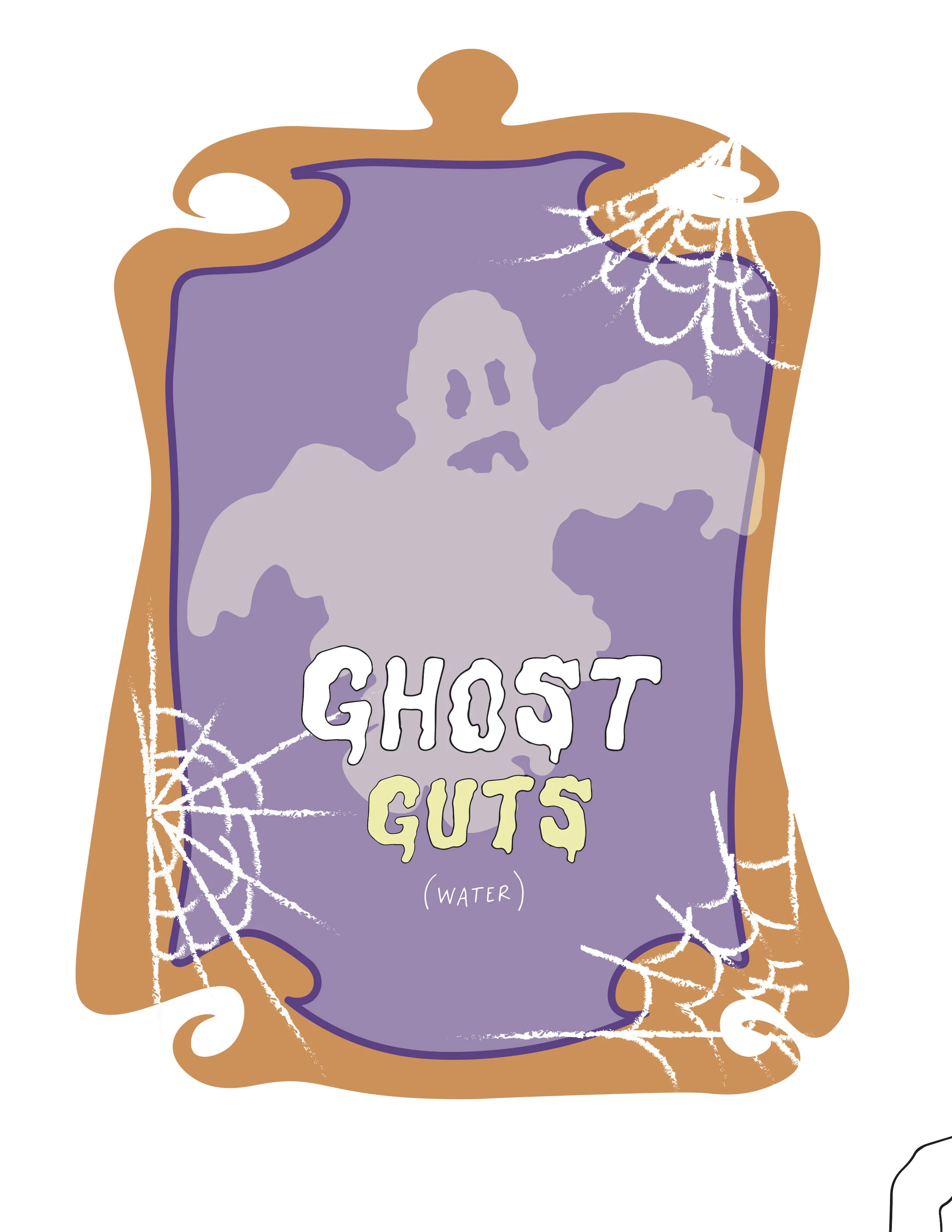  A label I attached to a beverage dispenser for a halloween party 