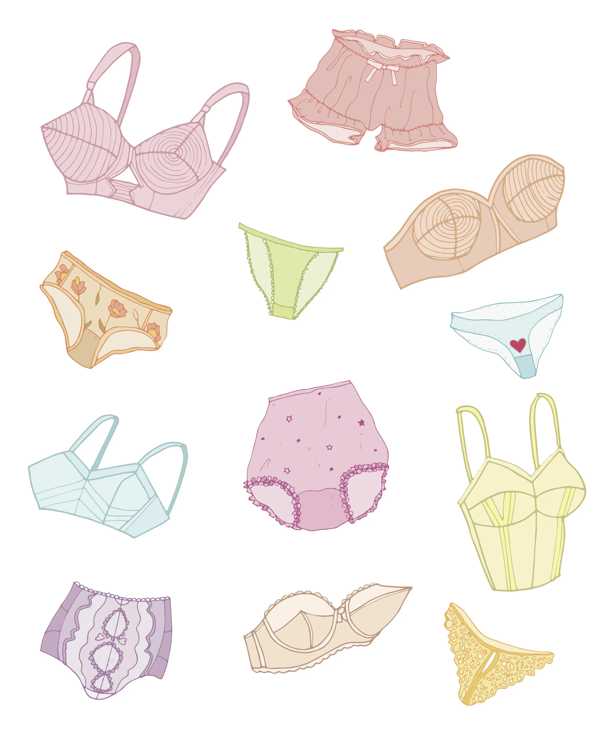  vintage undies &amp; bullet bras&nbsp; 