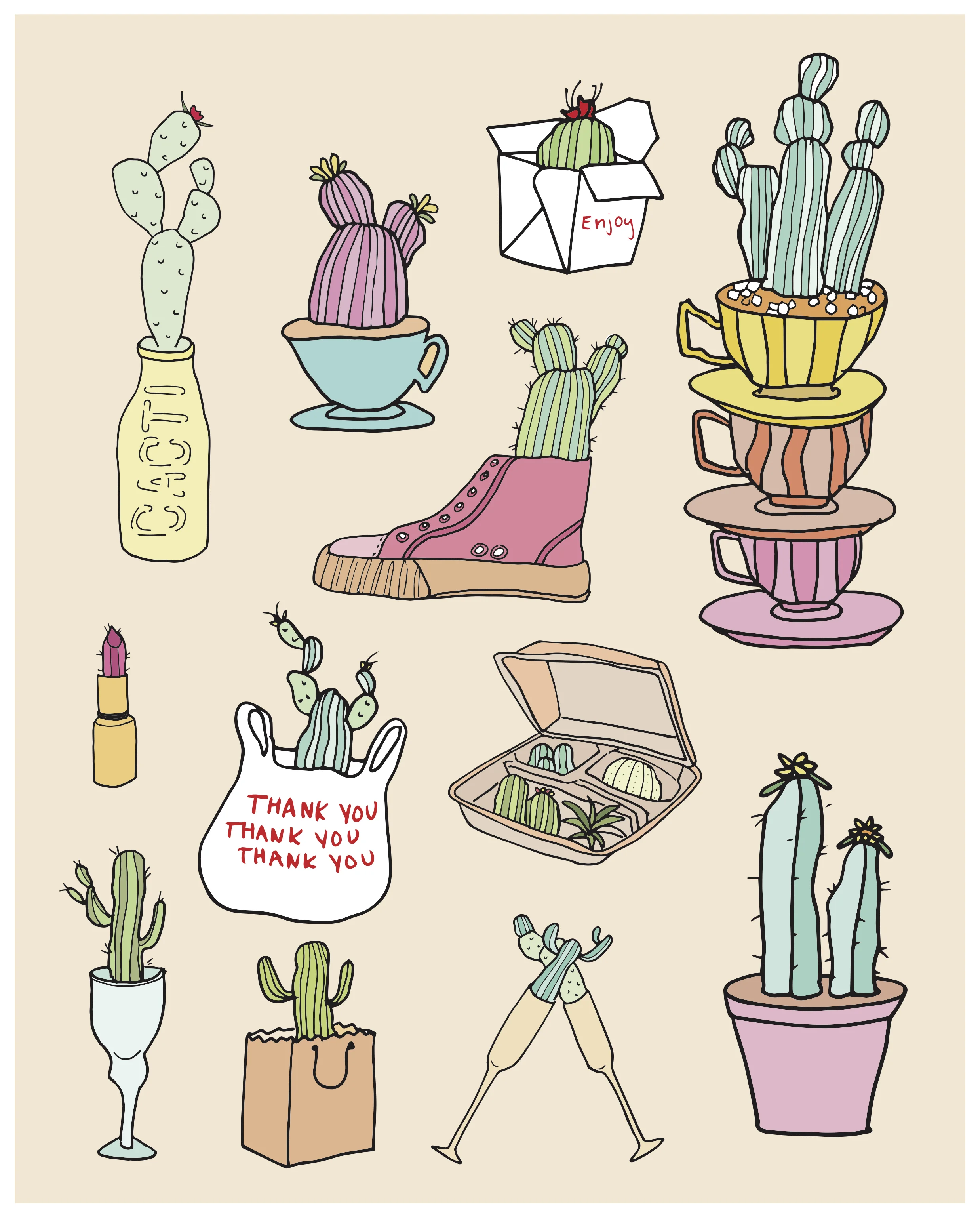  a cactus collection 