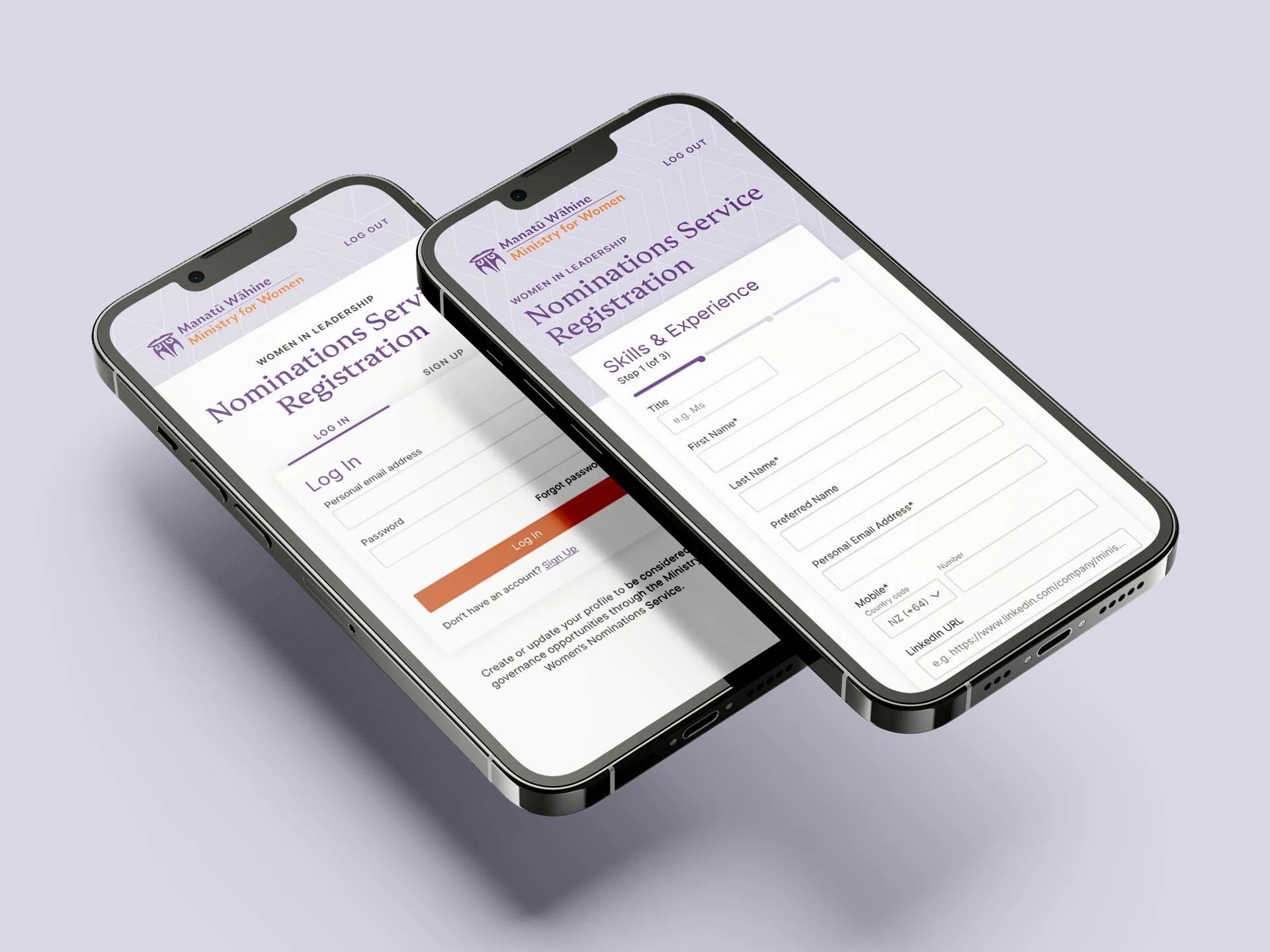 Ministry for Women Mobile Designs