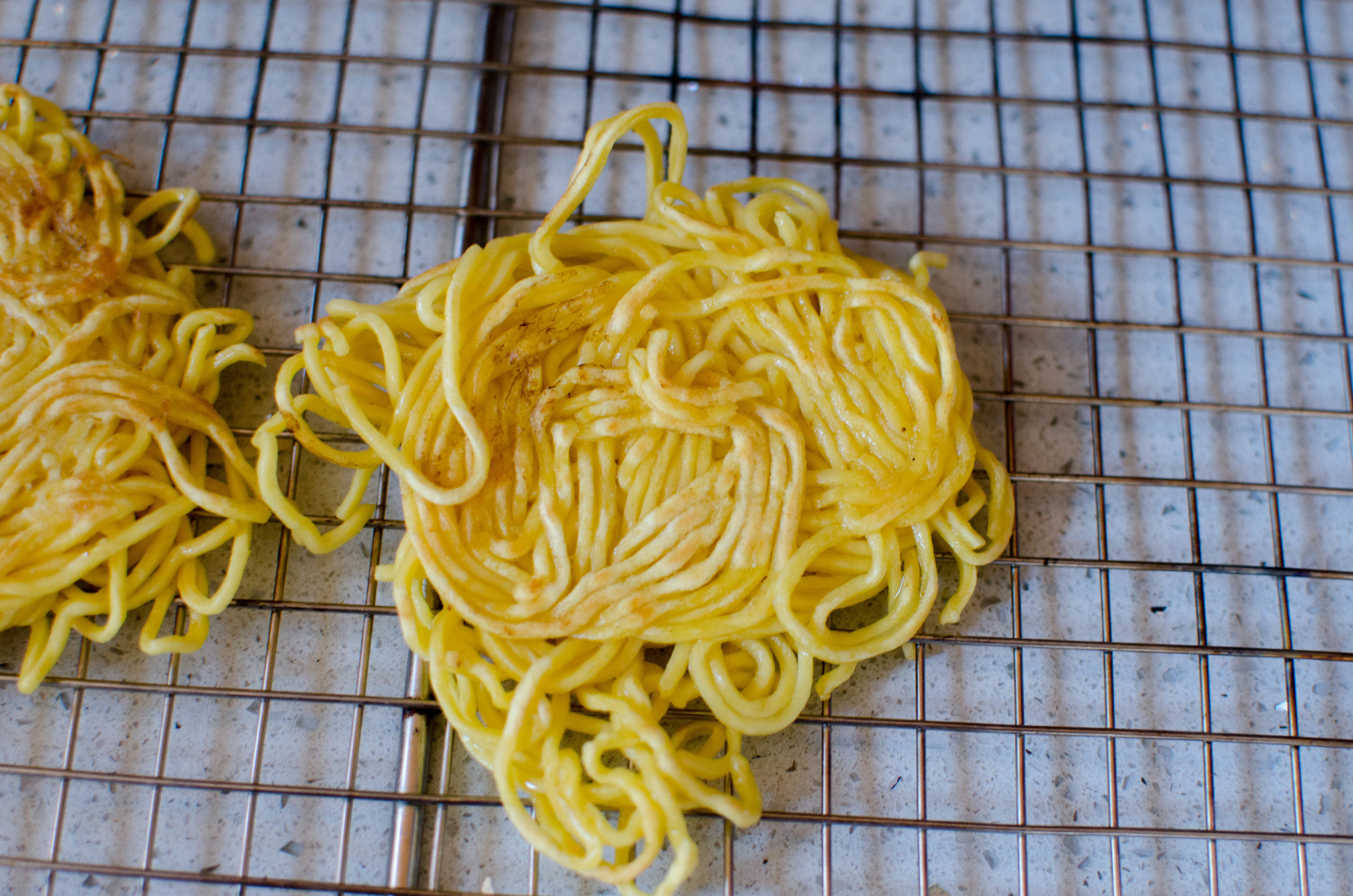 (4) Fully Cooked Noodles w/out Egg: This noodle bun tied for first. The noodles ended up overcooking in the pan and was a little on the mushy side. If I took out the noodles a little earlier it would have been perfect.