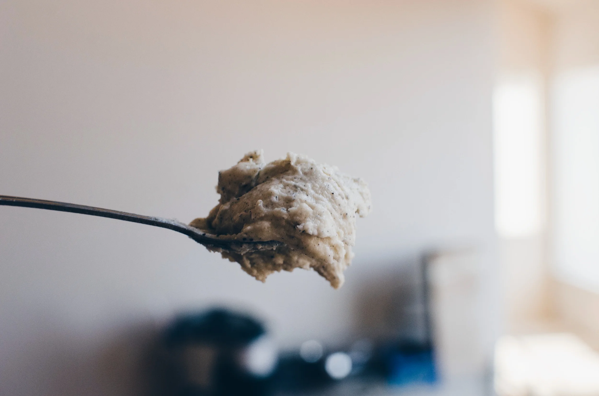 Delicious batter. Looks like ice cream.
