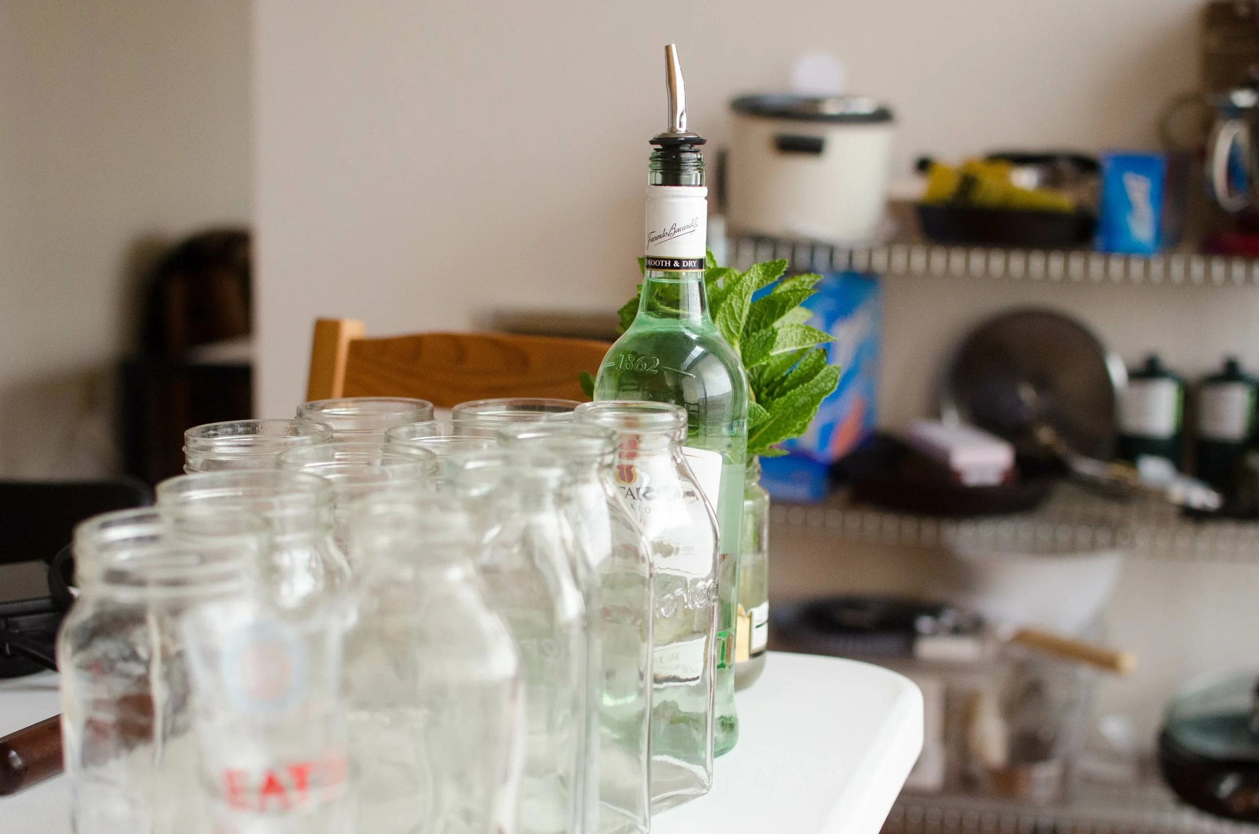 mojito station with hipster jars