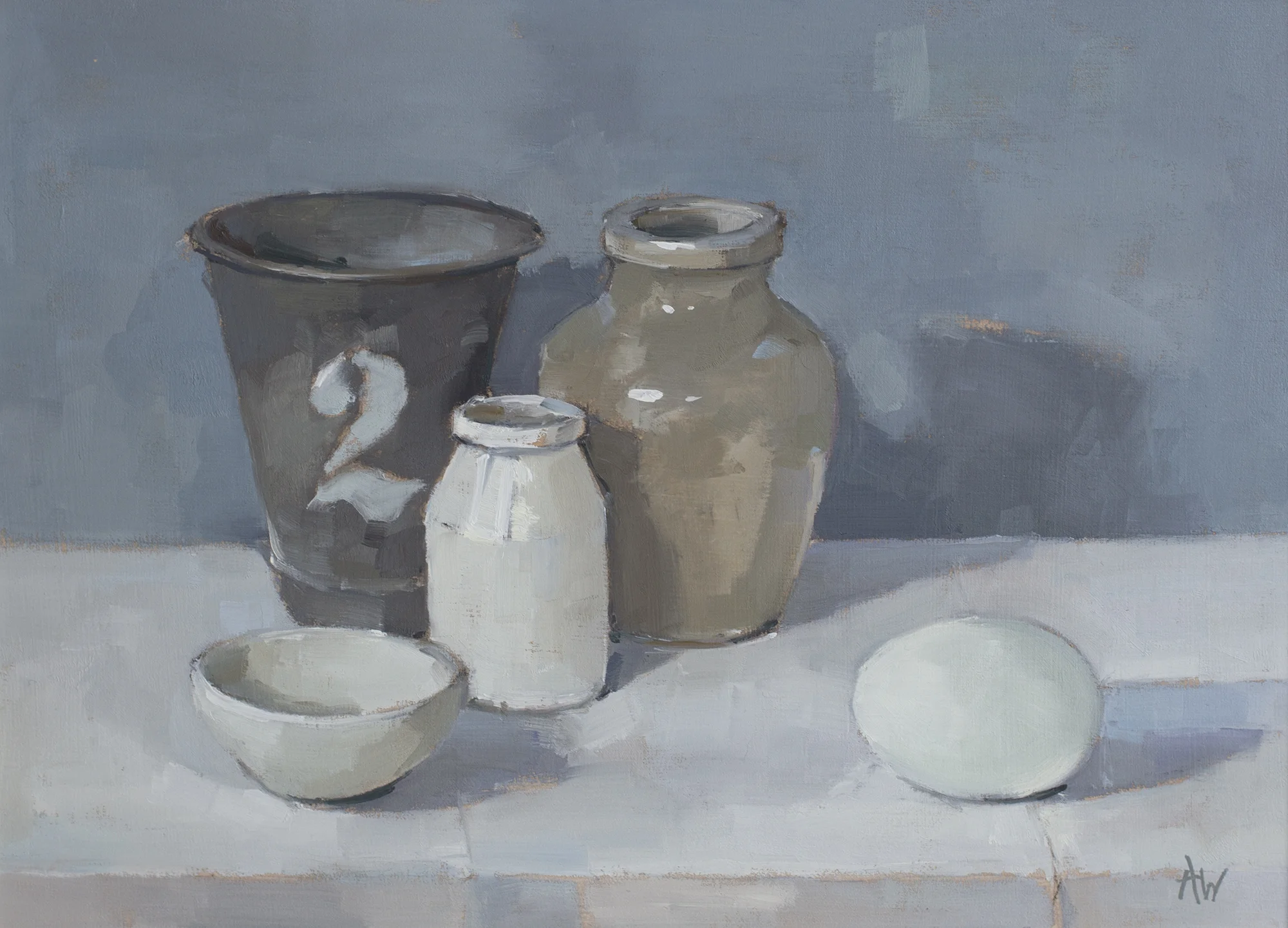 Still life with duck egg