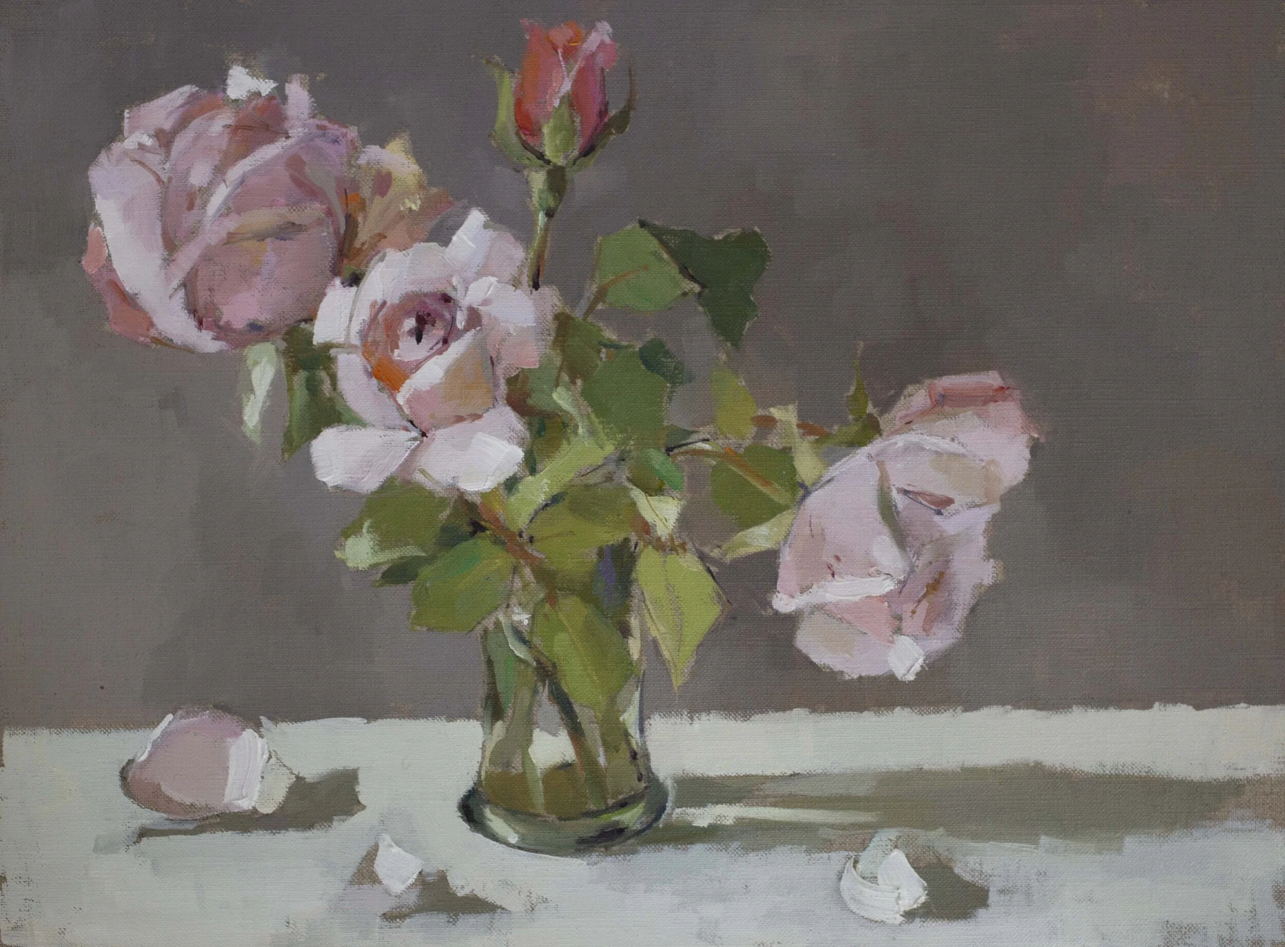Rose with fallen petals SOLD