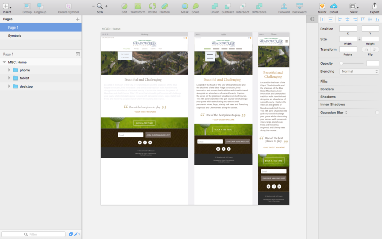 Meadowcreek Golf Course Responsive Web Design, Emails, Social & Collateral