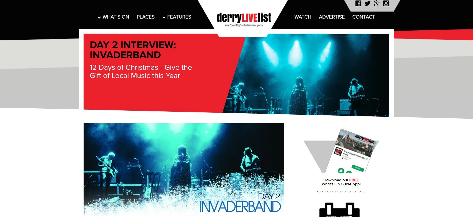 Interview with Derry Live List - http://www.derrylivelist.com/page/day-2-interview-invaderband