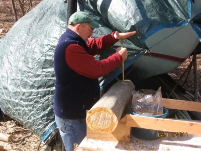 The addition of inoculant to the drilled holes.