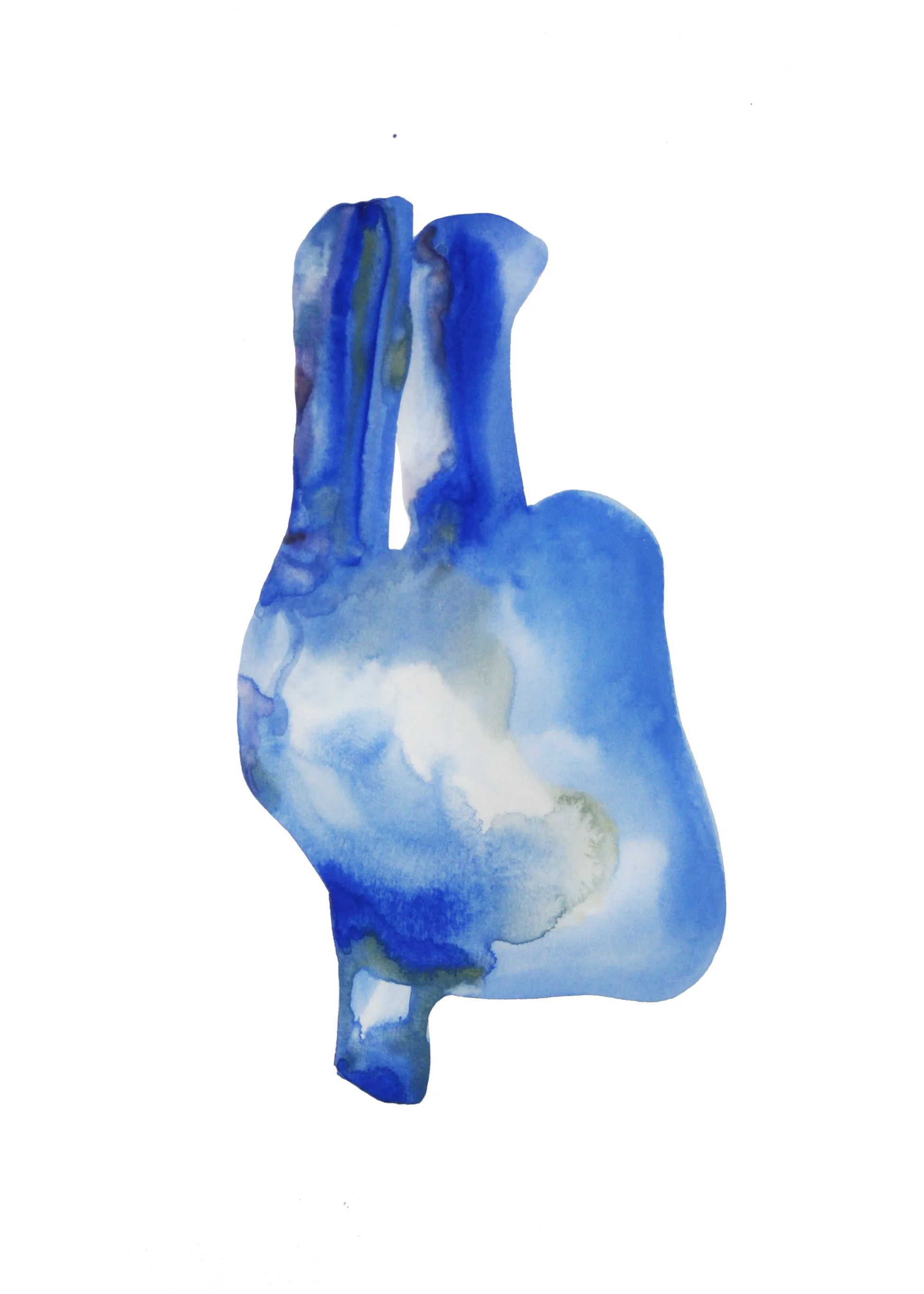 Coeur refroidi , 2013, watercolor on paper, 30x42cm, private collection