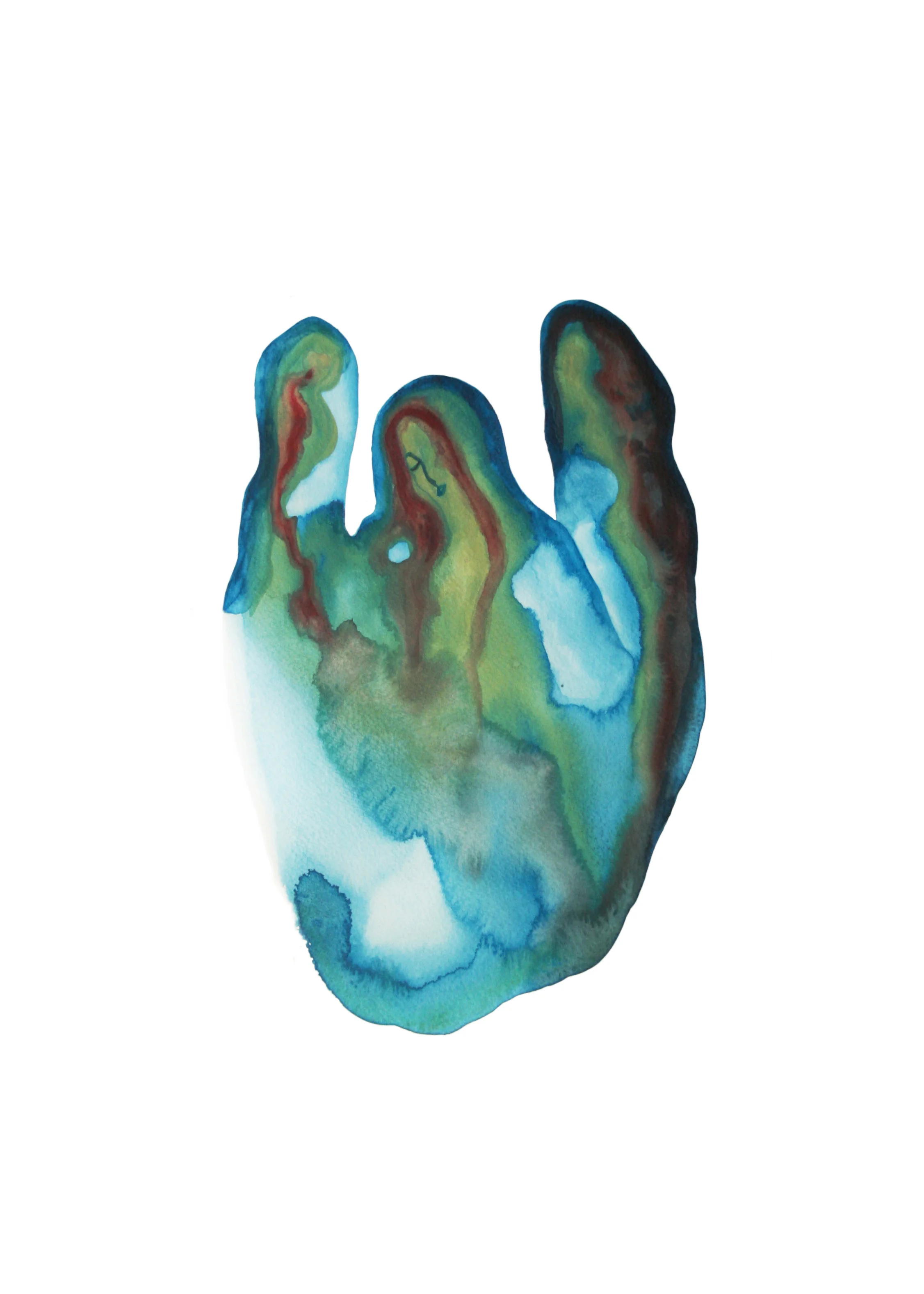 Trinitas , 2014, watercolor on paper, 29.7x43cm, private collection