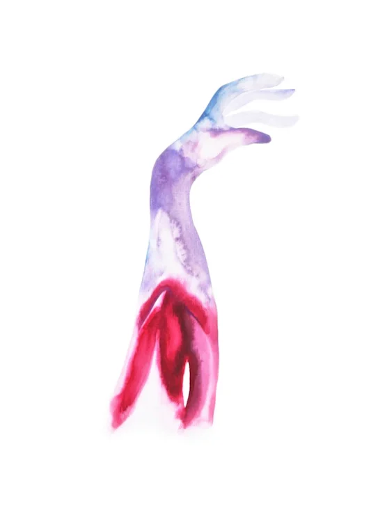 La main detachée , 2016, watercolor on paper, 30x40cm