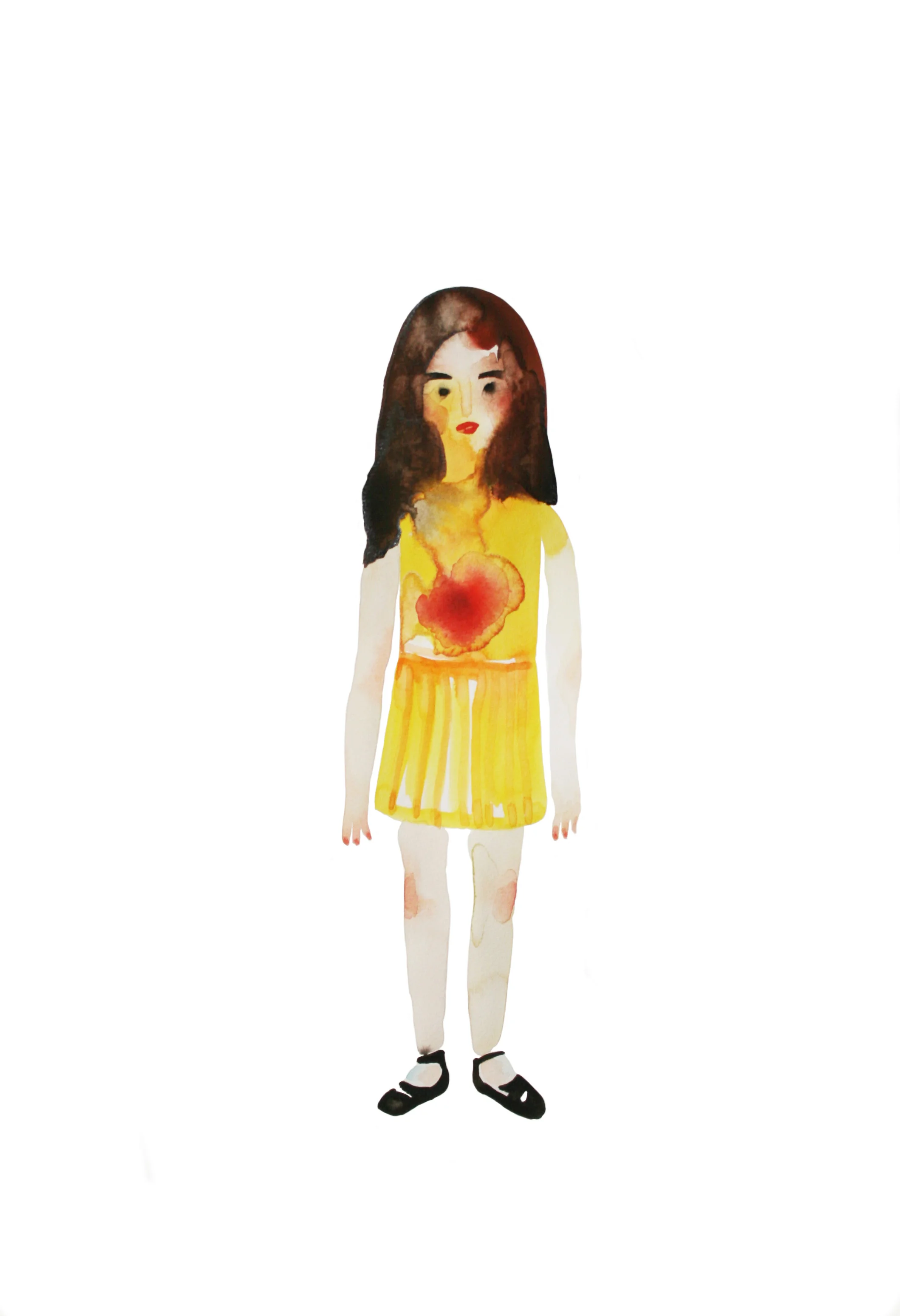 J'ai dix ans , 2014, watercolor on paper, 43x29,7cm