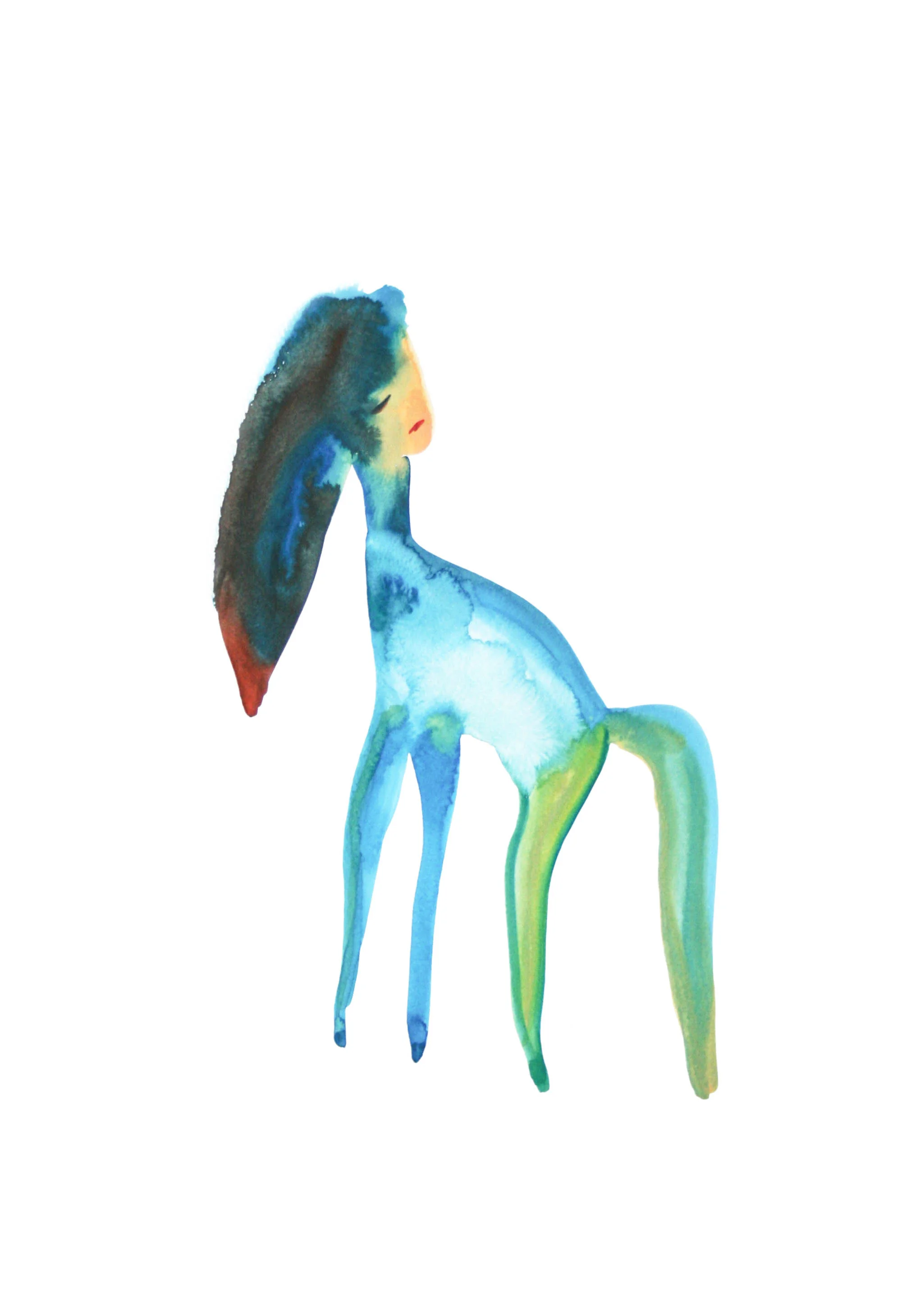 Animal triste , 2014, watercolor on paper, 48x36cm