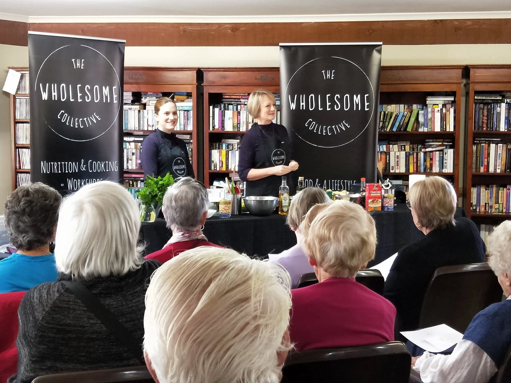 Mary and Laura presenting for Australian Unity Retirement Villages on the Central Coast
