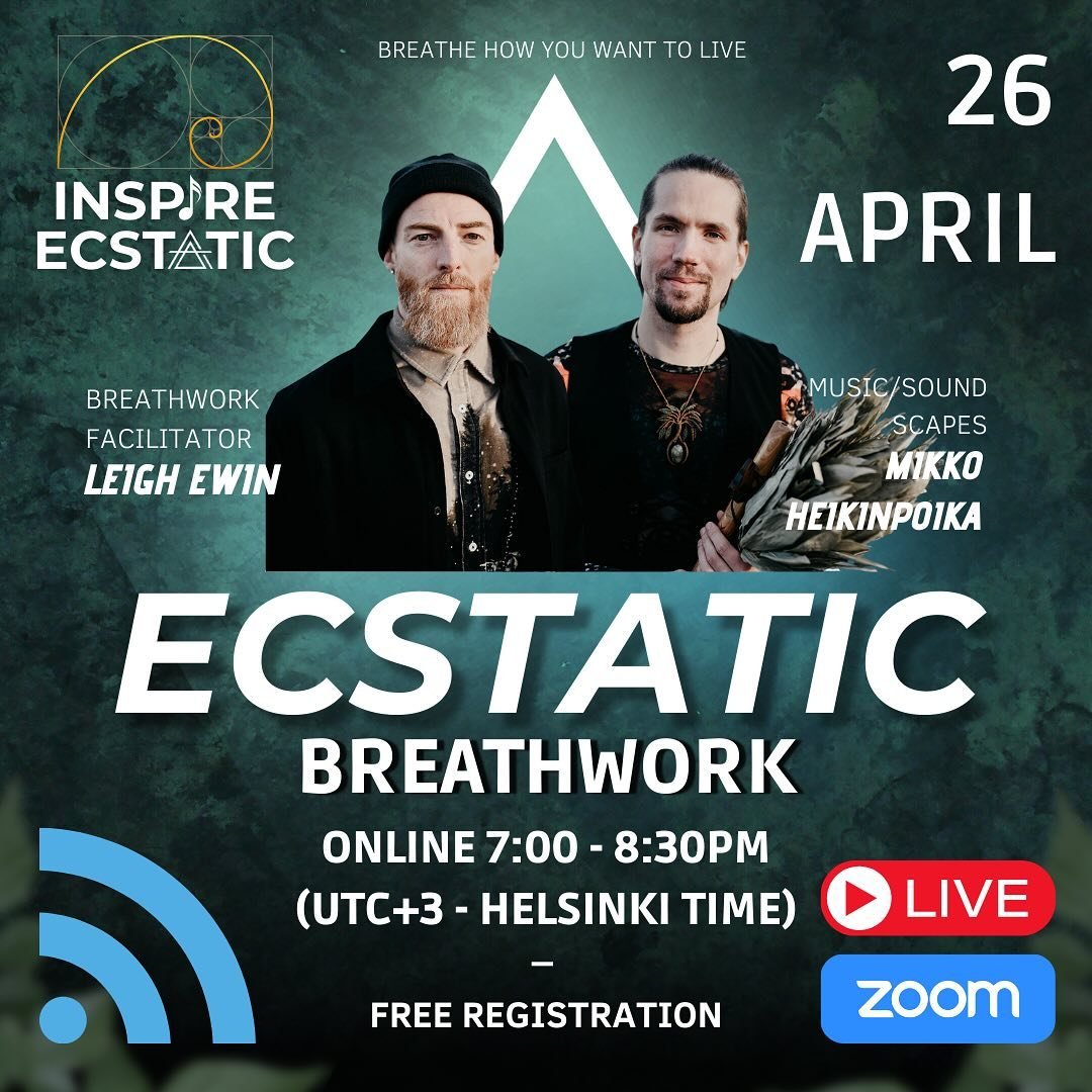 We have free online breathwork session coming up with @leighewin 

Live music by me and guidance by Leigh. Great opportunity to those who have not yet experienced the magic we co-create. Everyone is welcome!

Sign up link is in my bio.