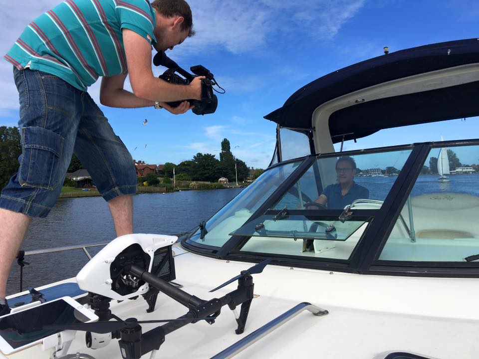 Camera crew on the boat + Some great drone aerial video shots!