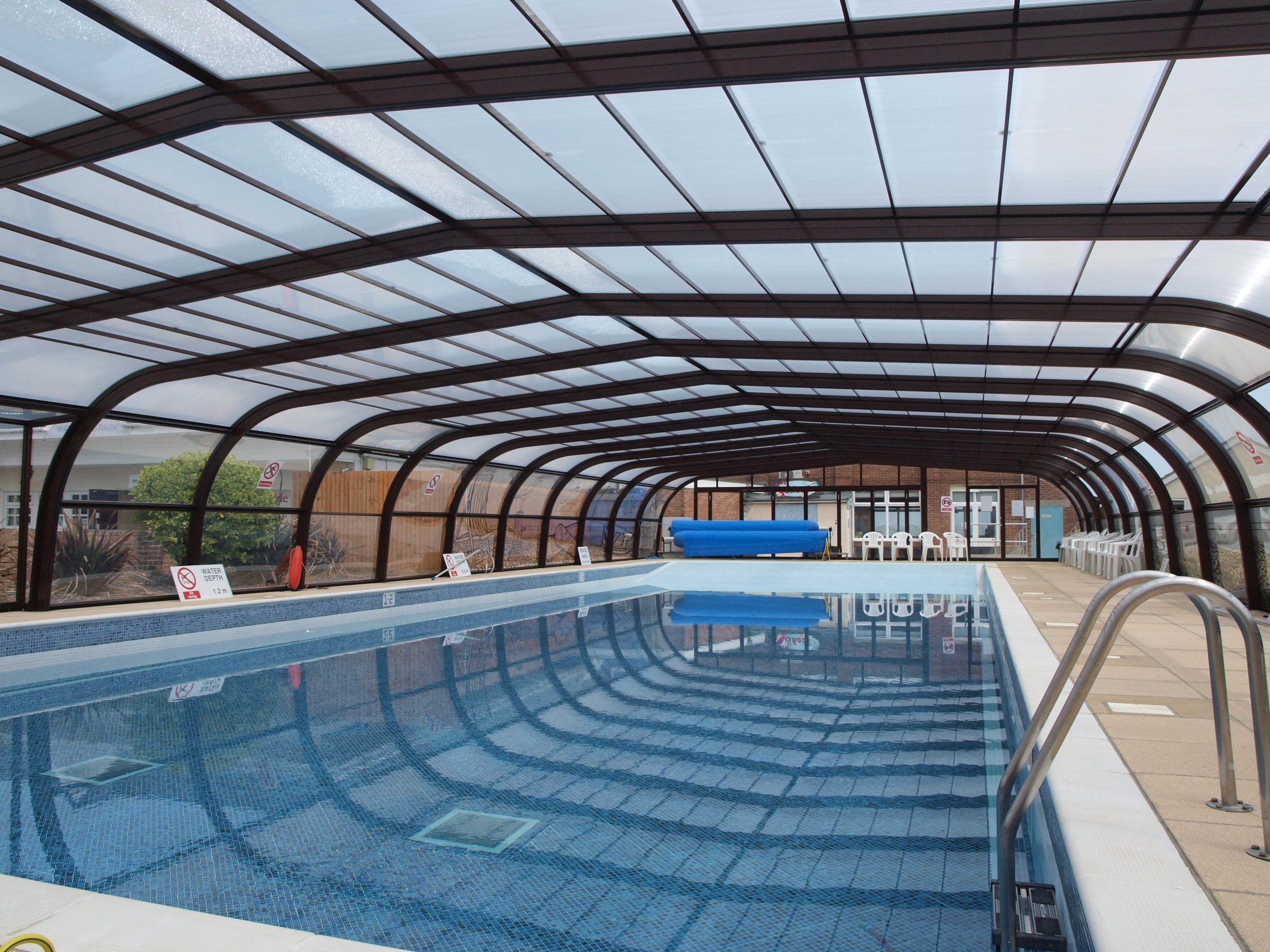 Above: Relax in the pool at Waterside in Corton, Suffolk with 124 brick built holiday properties developed and refurbished by Tingdene. 