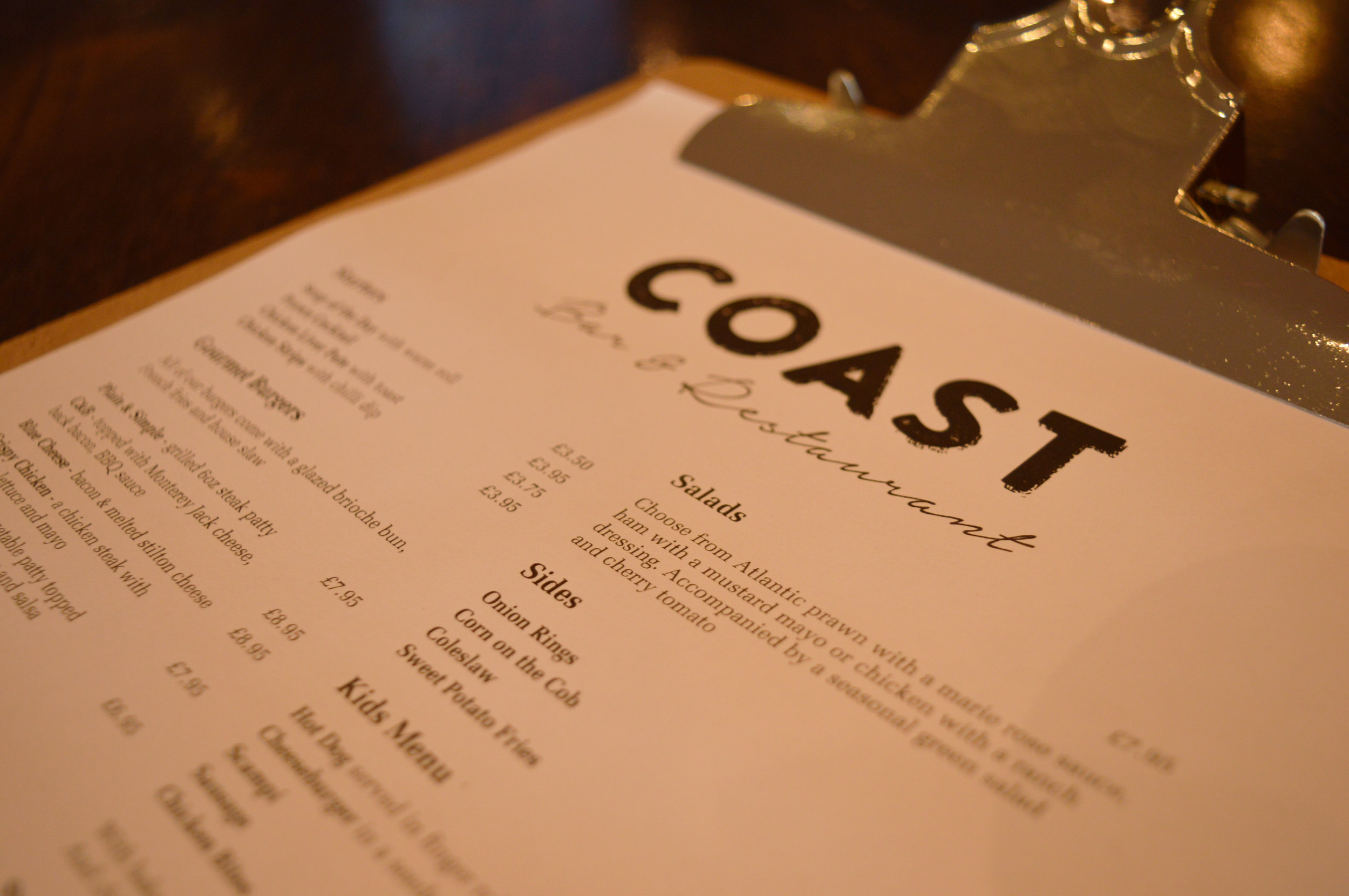 Above: Soak up the coastal views at the new Coast Bar & Restaurant.