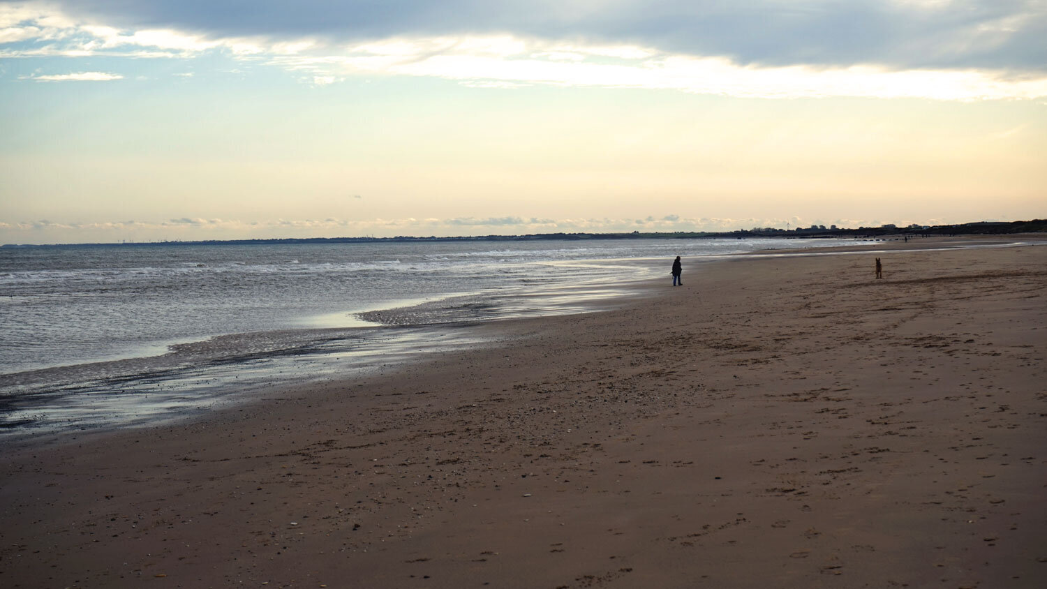 Beach and sea at dusk in Bridlington .jpg