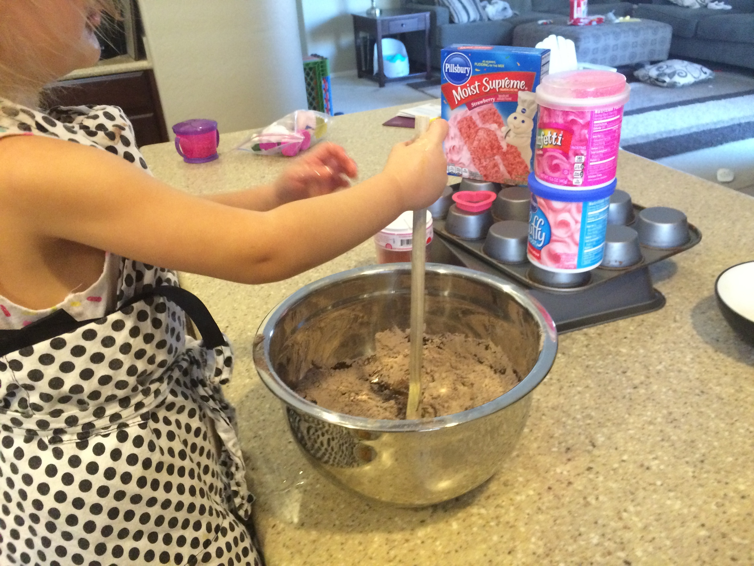 Mommy's little sous chef at her finest! LOVE HER!!