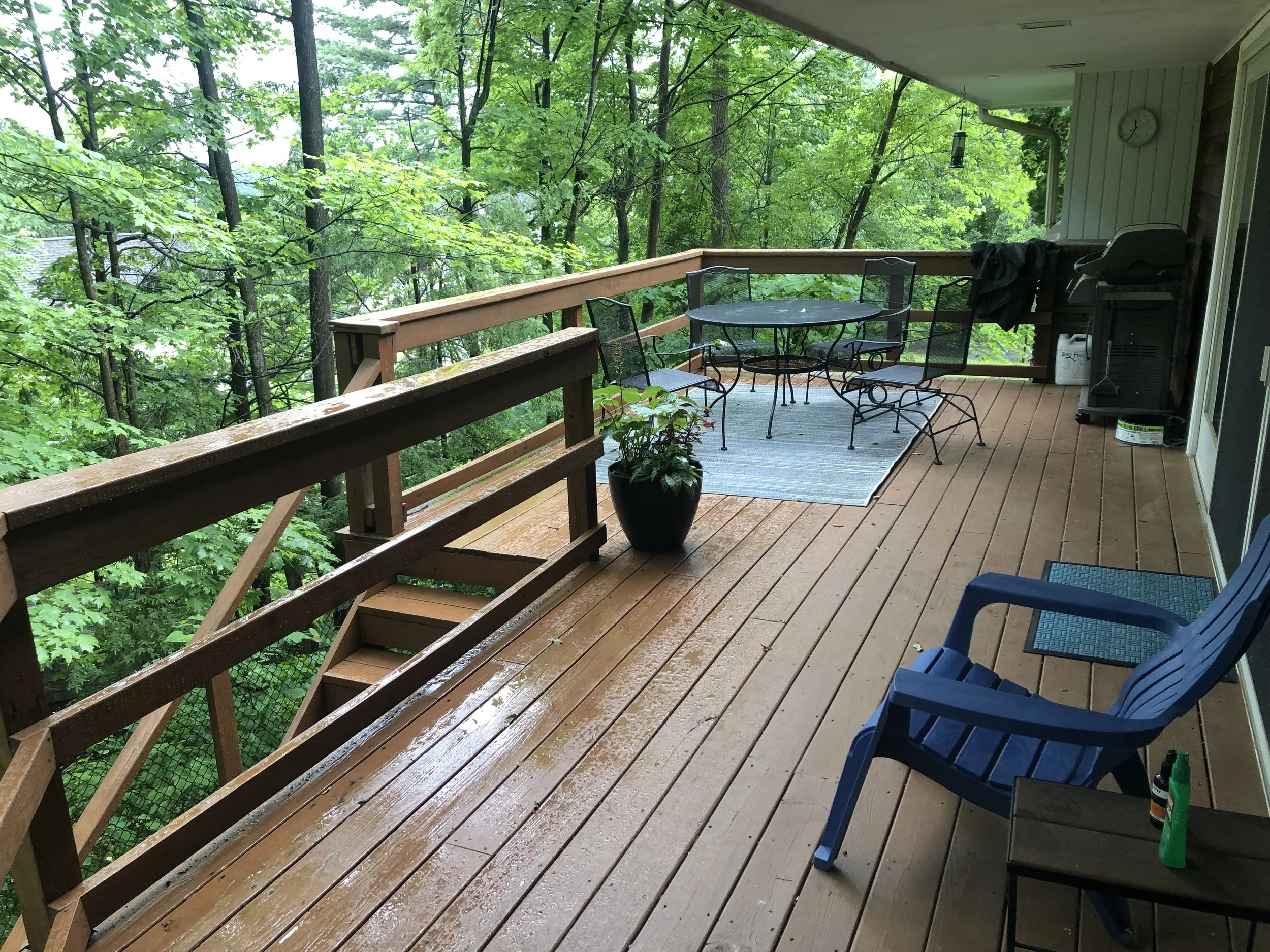 The back deck, with grill