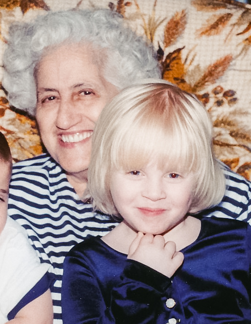 The author and her grandmother.