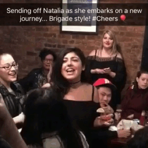 A snippet from my goodbye party on my last day at work.