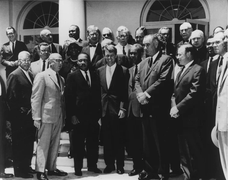 White House meeting with Civil Rights Leaders in 1963. Photo: Wikimedia Commons.
