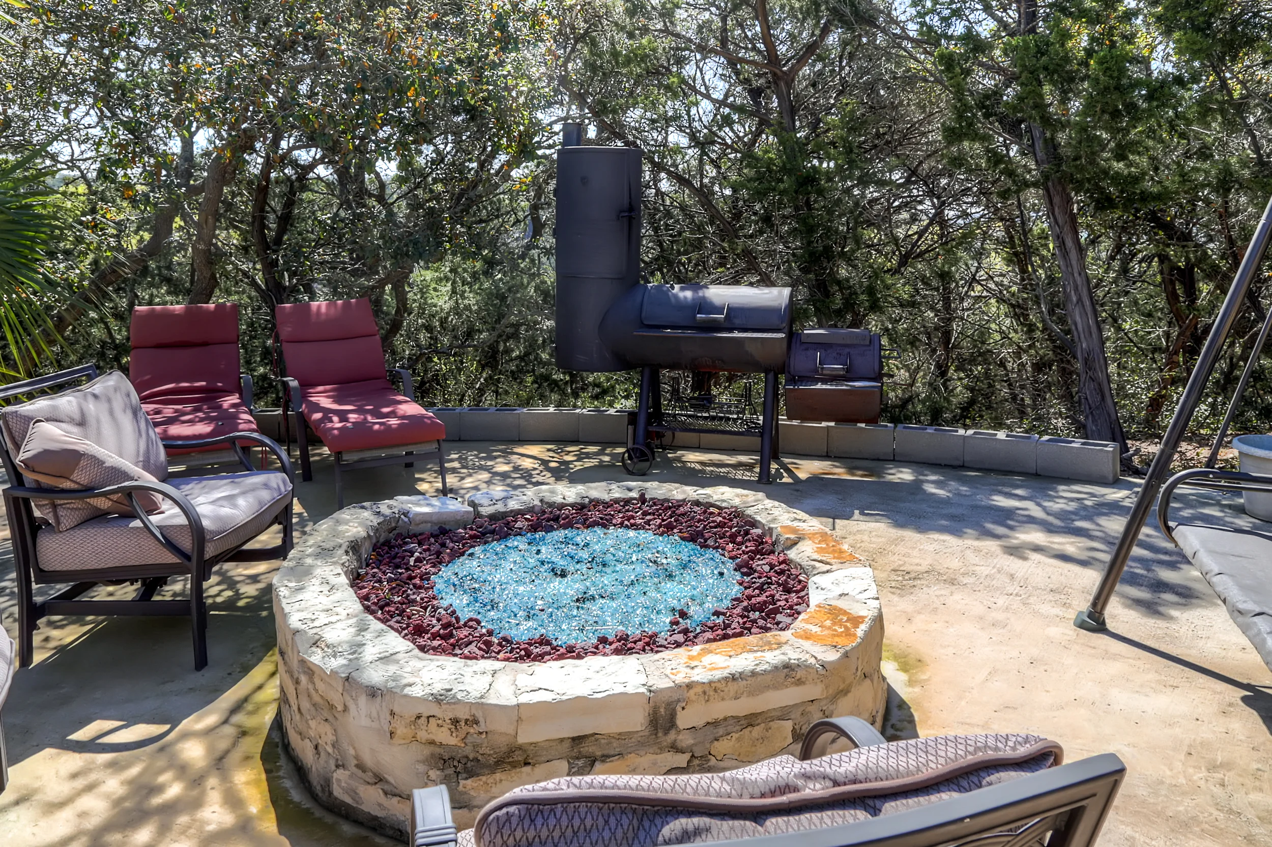Reflective Glass fire pit