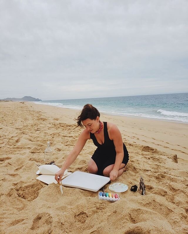 memories of pachamama, sand connection, marbling on pacific shoreline | may we remember our tides, our flow, cycles, our fires. 
to anyone craving ink, flow, water, creating, join me for suminagashi marbling this thursday 5/28 from the grounding of y