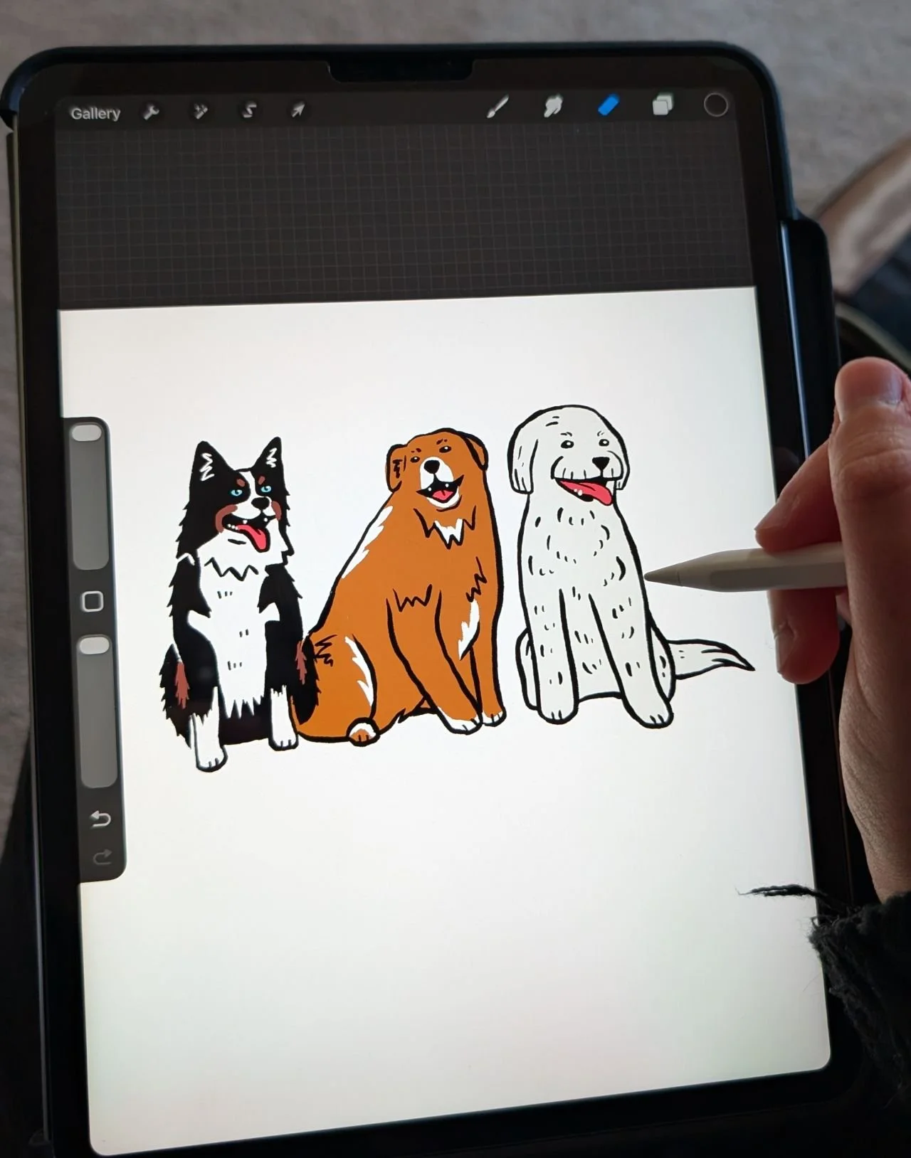 three dogs