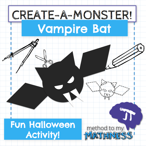 Halloween Math Activity Create A Monster Vampire Bat
