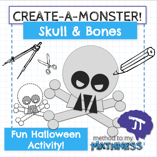Halloween Math Activity Create A Monster Skull and Bones
