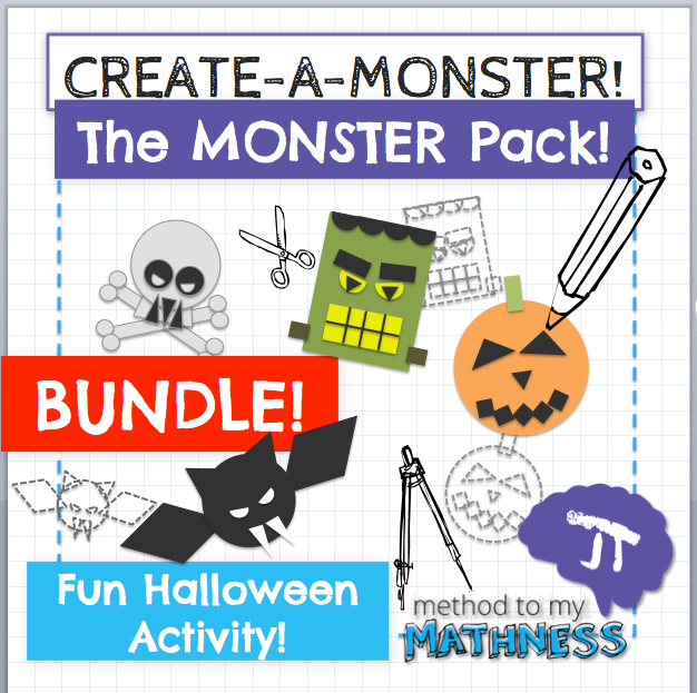 Halloween Math Activity Create A Monster Bundle