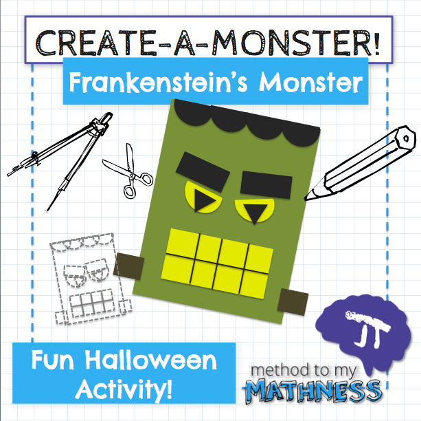 Halloween Math Activity Create A Monster Frankenstein