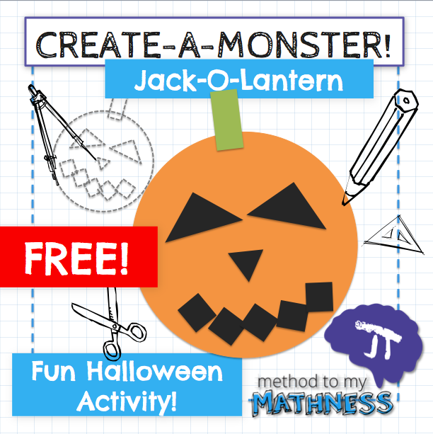 Halloween Math Activity Create A Monster Jack-O-Lantern Free