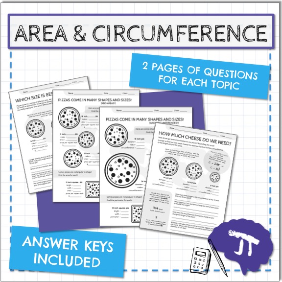 Area and Circumference Worksheet